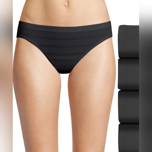 NEW Hanes Ultimate Comfort Flex Fit Hi-Cut Panties (4 Pack)Women's Size 8/XL - Picture 1 of 10
